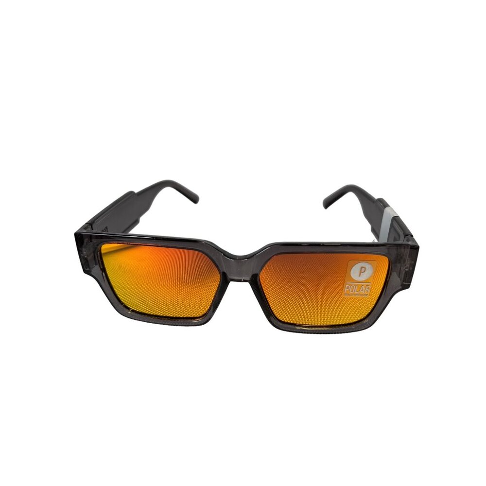 Kreedom Polarized Sunglasses Smoke Frame Orange Lenses UV Protection Modern NEW